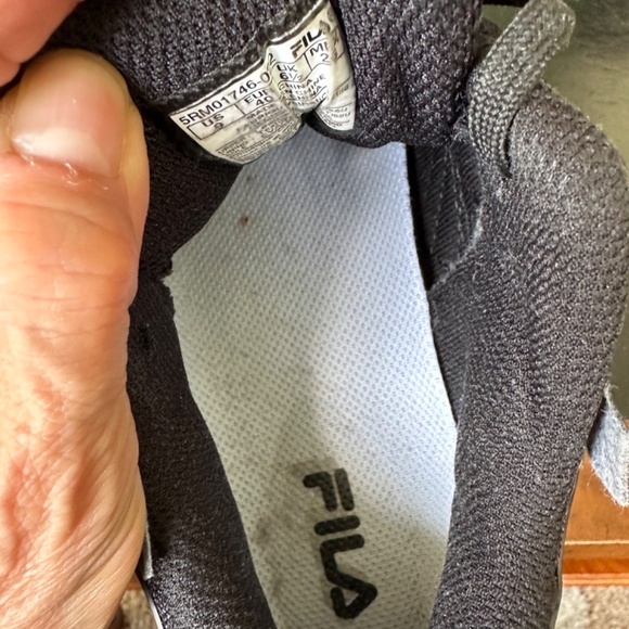 Fila Leather Sneakers Sandenal Orbit Black Size 9 Great Condition - Picture 11 of 15